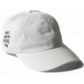 White ANTI SOCIAL CLUB Dad Hat Cap
