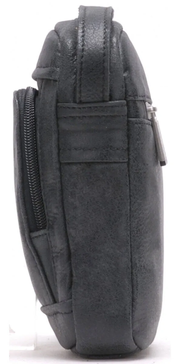 Arthur and Aston Black Leather Men's Bag