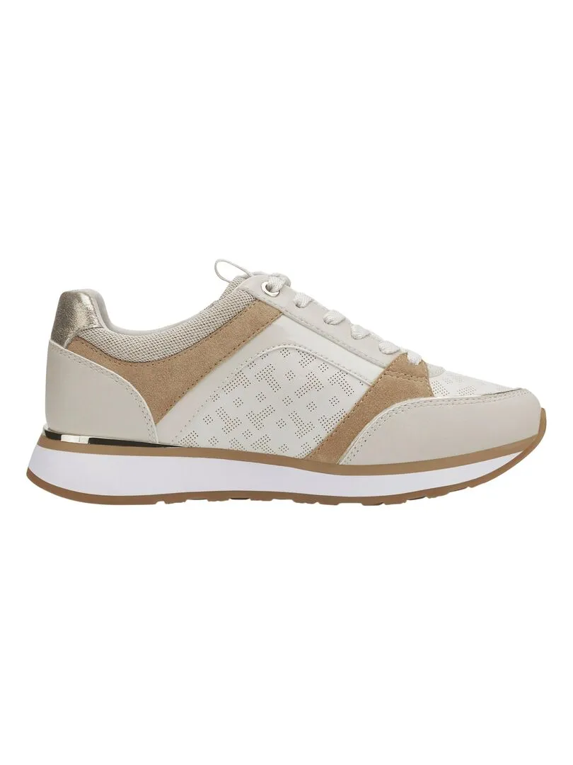 Tamaris White Leather Platform Sneaker - Basket