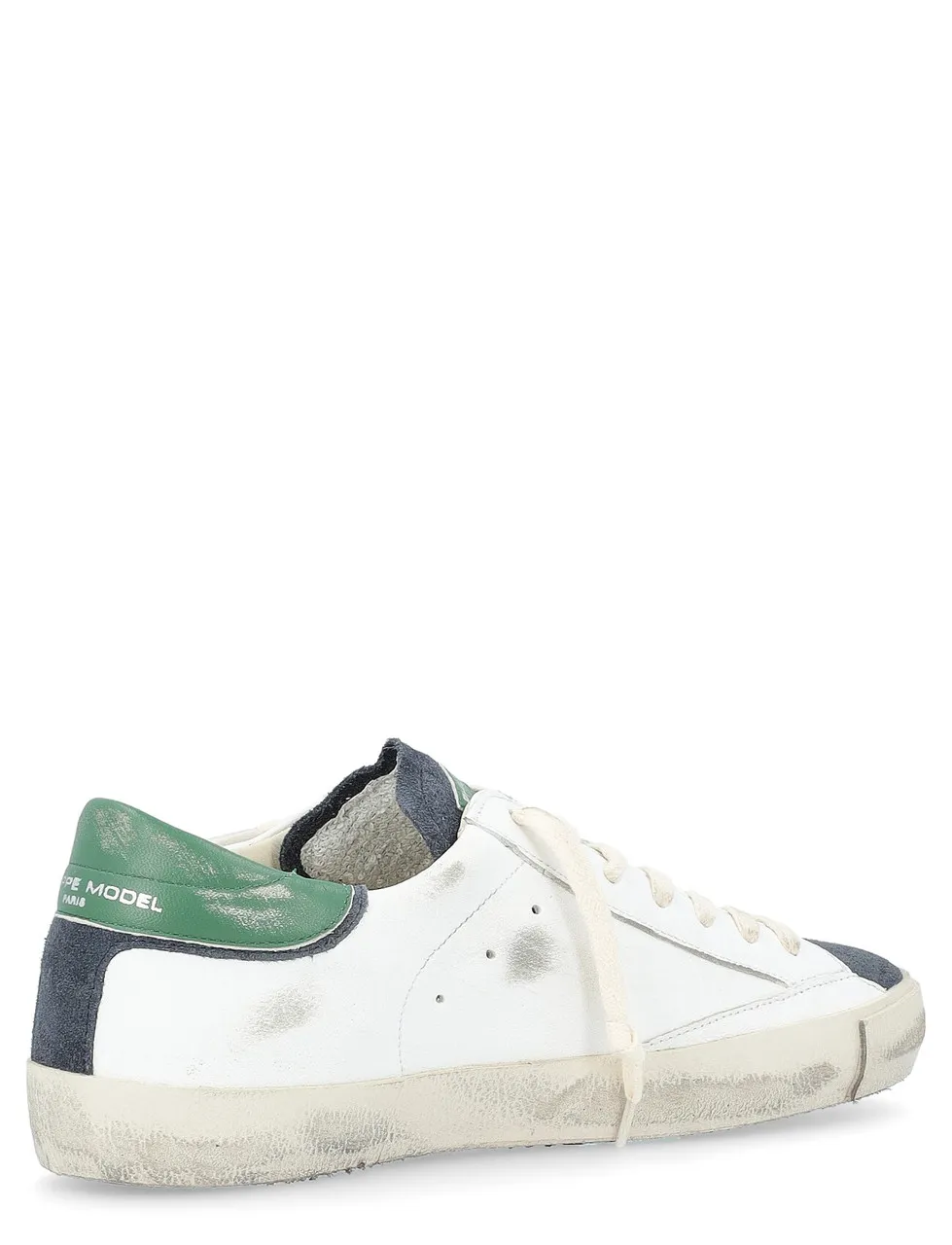 Baskets Philippe Model Paris X blanc, vert et bleu