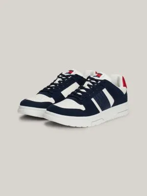 Tommy Hilfiger Blue Suede Brooklyn Multi-Texture Sneakers