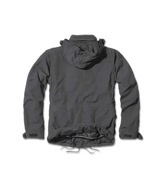 Black Military Style Brandit M-65 Giant Men's Jacket