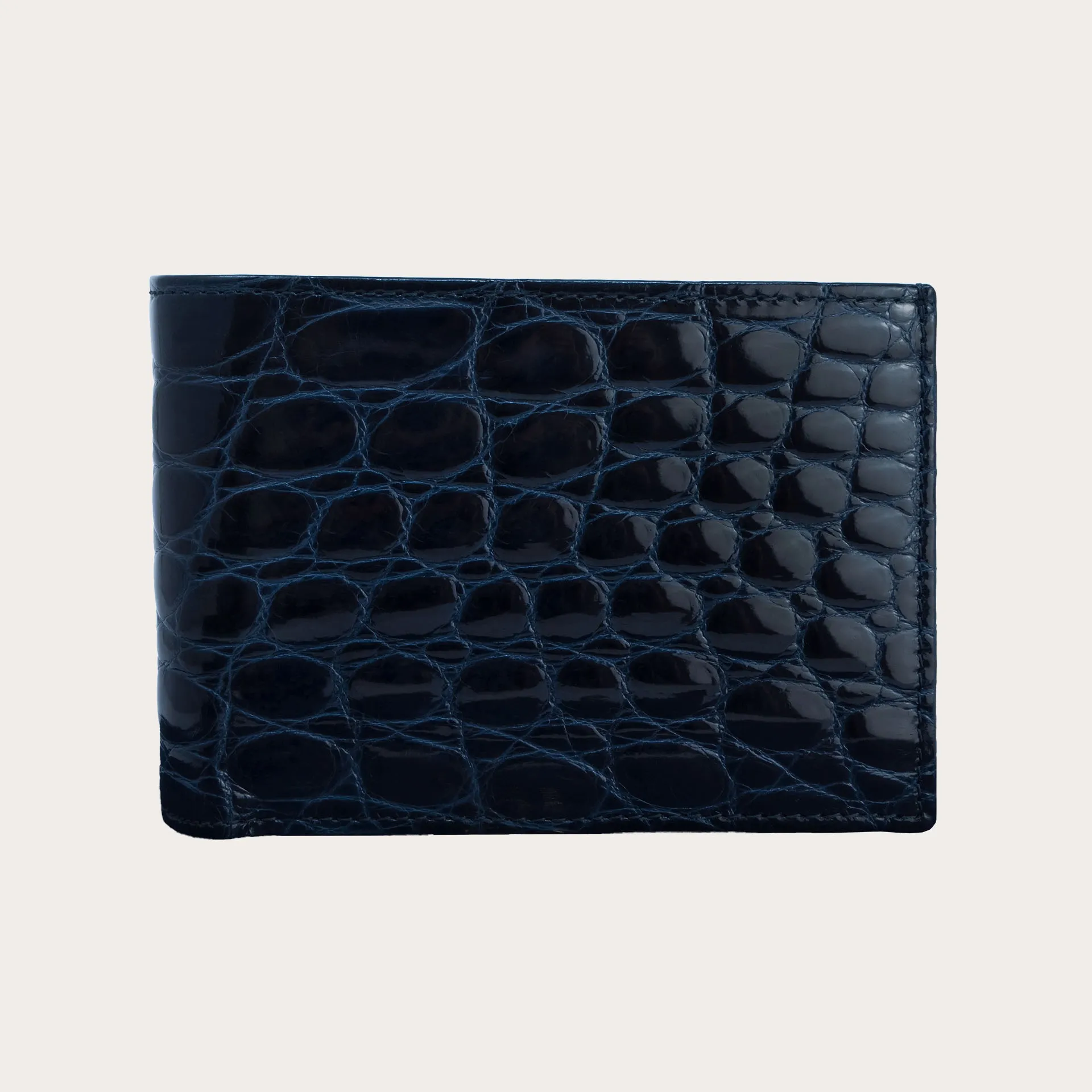 Blue crocodile wallet with free customization | BRUCLE Luxury