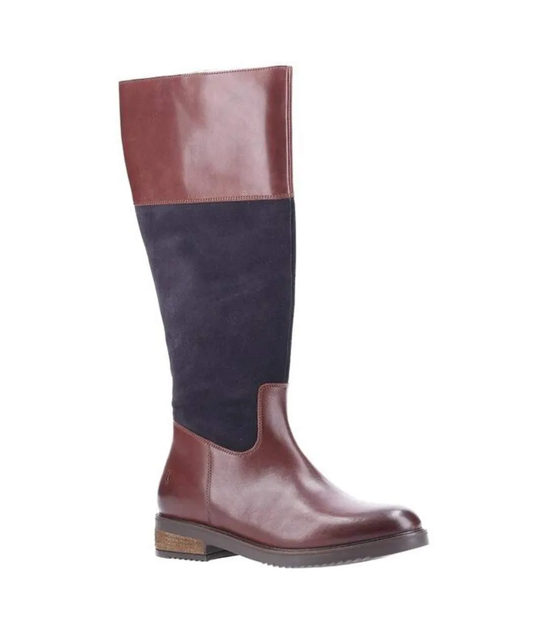 Bottes femme Hush Puppies hauteur genoux marron / bleu marine