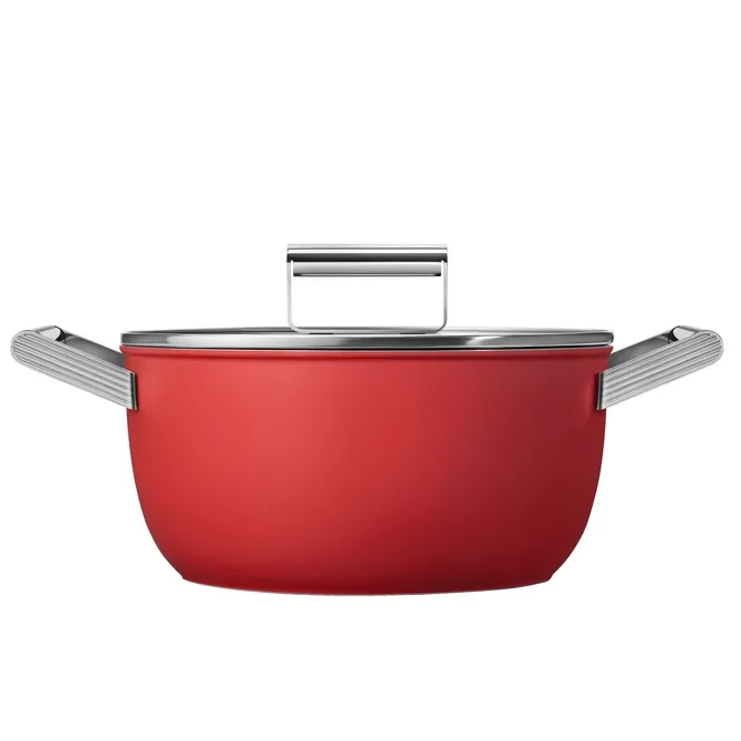 Casserole Smeg CKFC2611 Rouge Avec Couvercle 26 cm