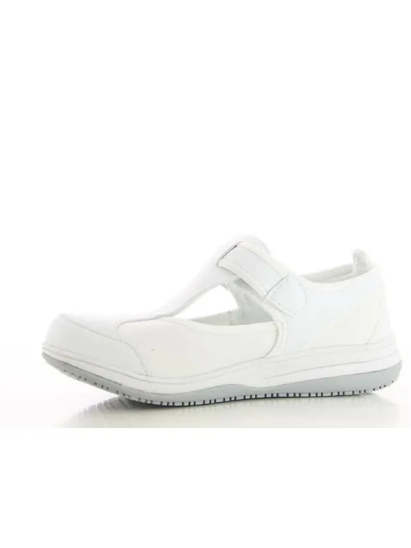 Chaussure médicale blanche SRC antistatique en lycra Candy Oxypas