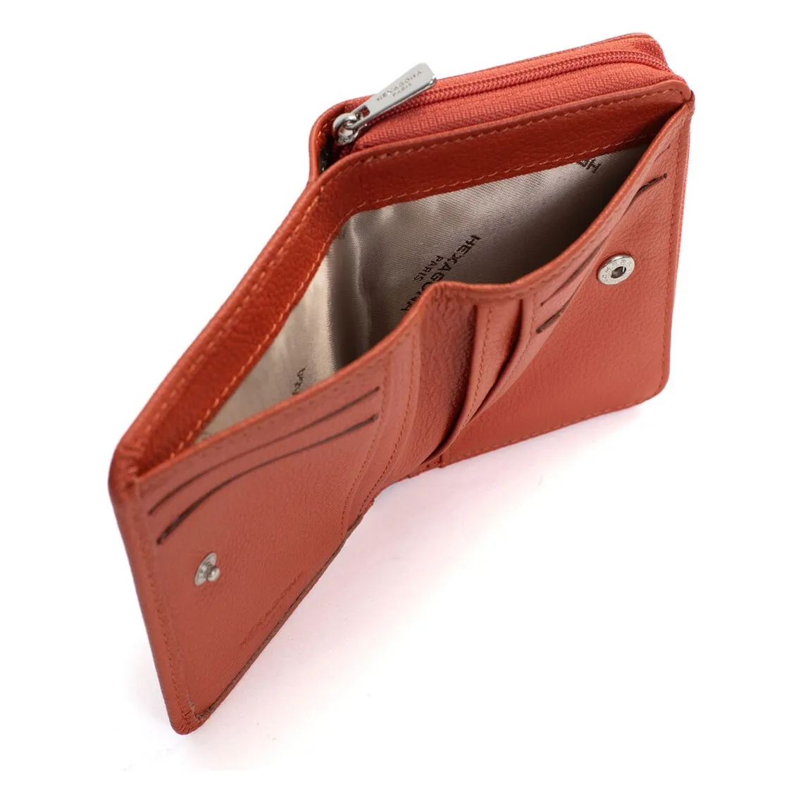 Comfort Leather Wallet Orange Xena | 3 Suisses