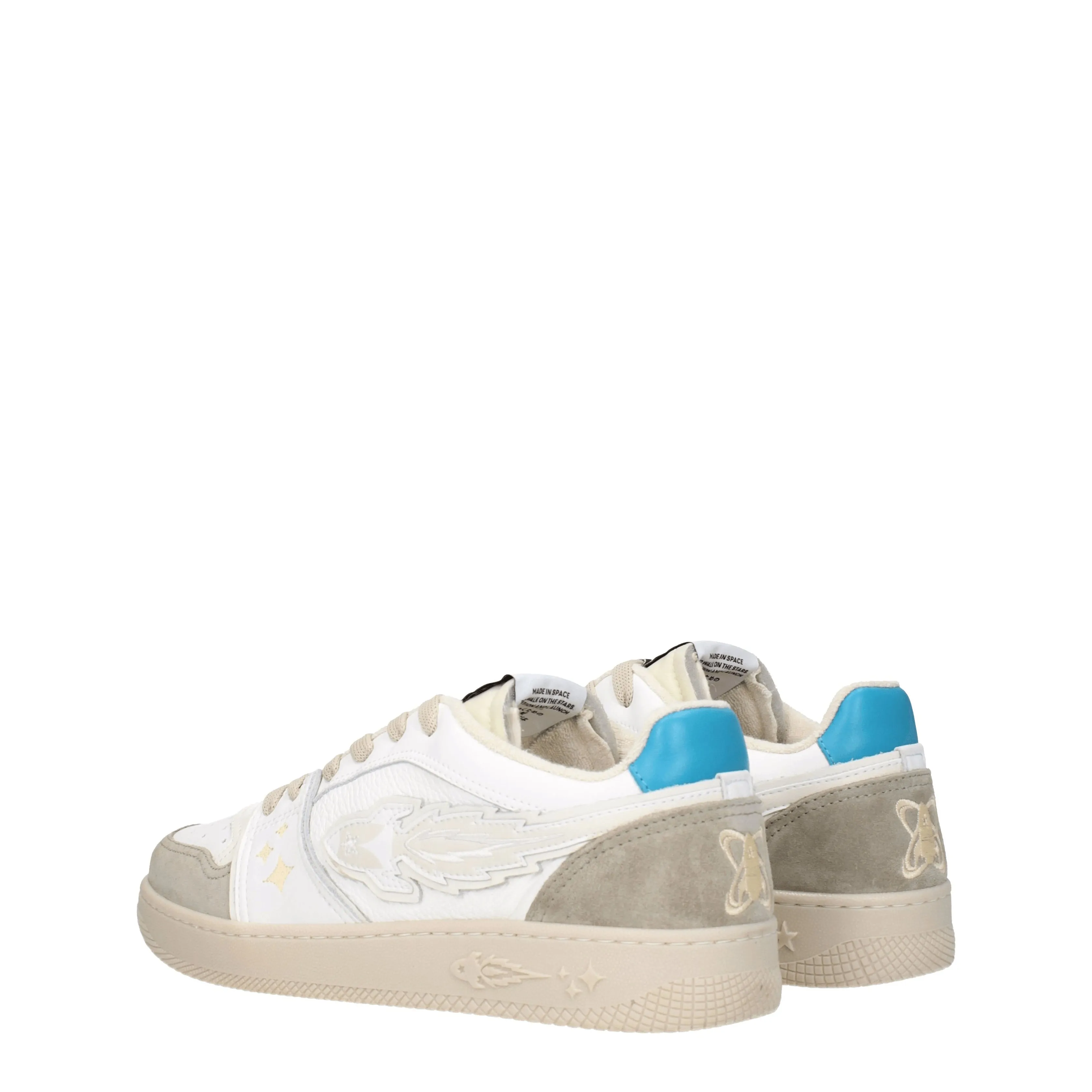 Enterprise Japan Sneakers Mens en cuir blanc / bleu