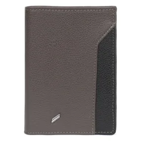 European Stop RFID Taupe/Black Leather Wallet Kai Daniel Hechter Leather Goods