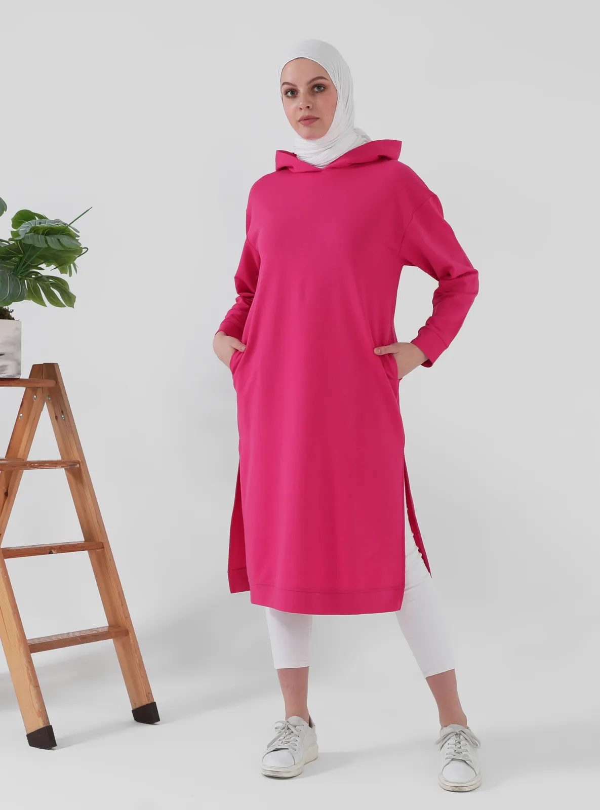 Fuchsia - Cotton - Sweat-shirt