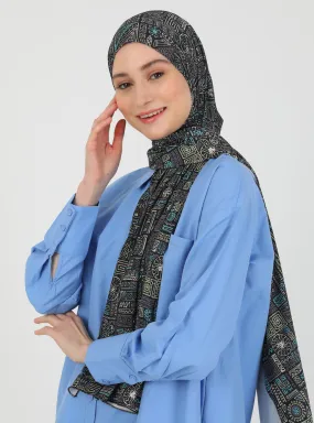 Green - Ethnic - Jersey - Shawl
