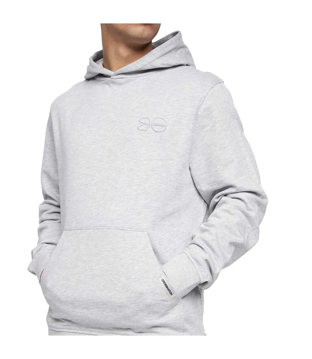 Grey Crosshatch Men's Emmson Hoodie Sweatshirt