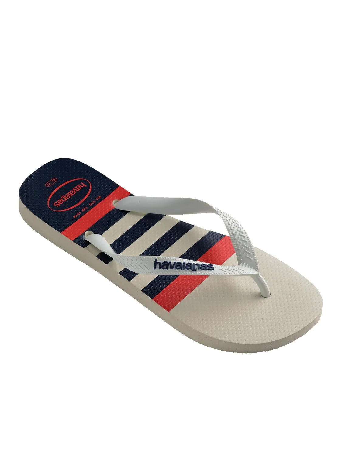 Havaianas Tongs Top Nautique Blanc/Blanc/Bleu Marine - Achetez À Prix Outlet!
