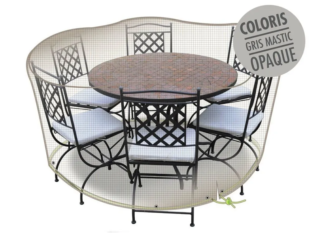 Housse de protection cover one pour table ronde + 6 chaises - ø 160 cm