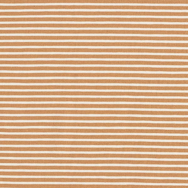 Jersey de coton Fines rayures – crème/cannelle