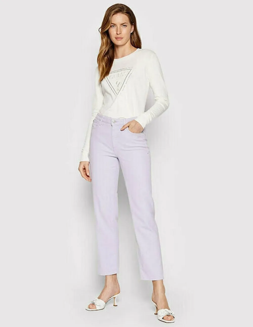 Jersey GUESS con Logo Blanco Mujer