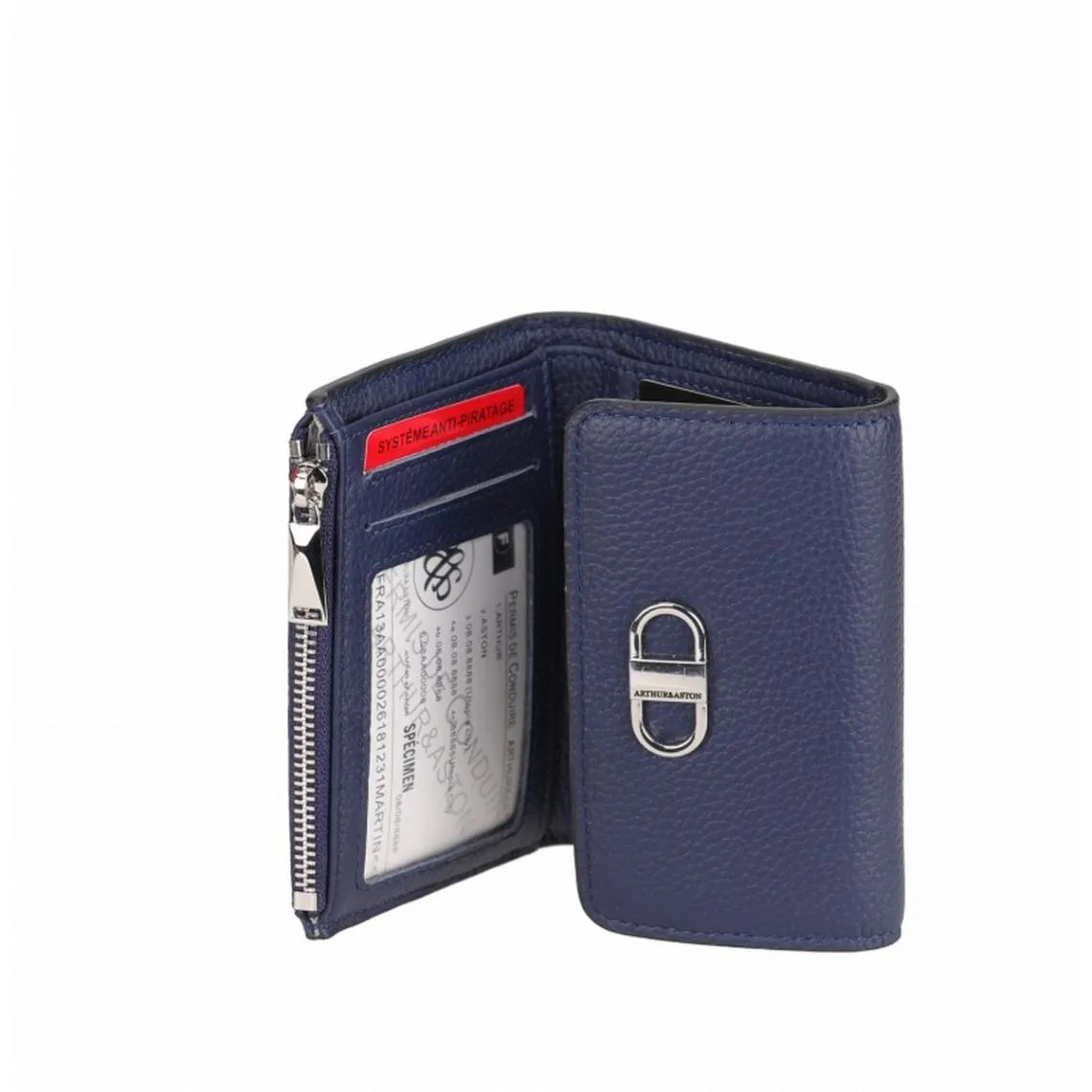 Leather Bifold Wallet Navy Blue | 3 Suisses