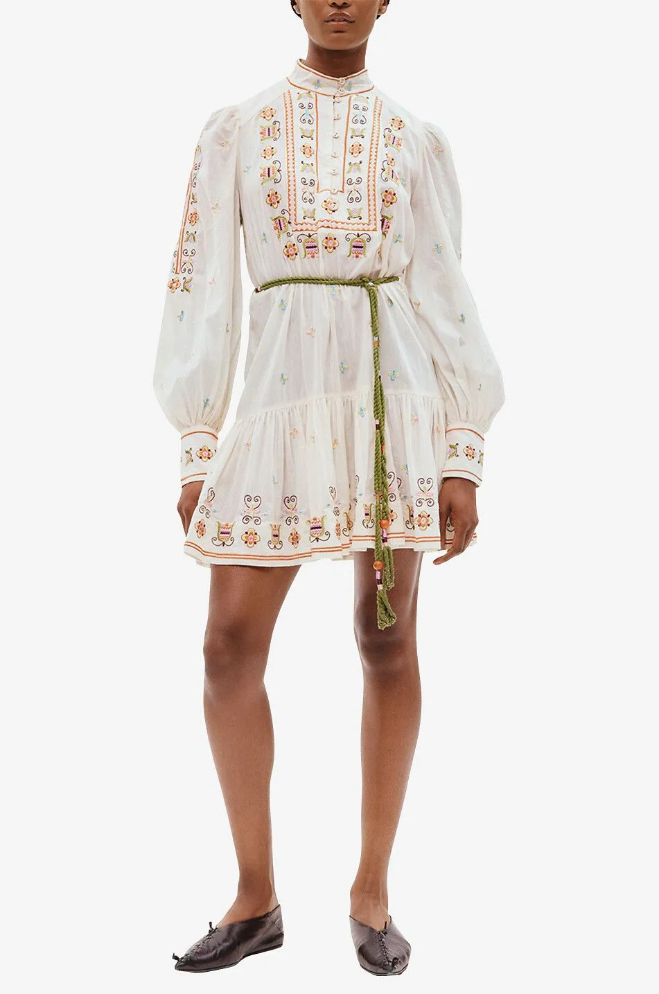 Mini robe en coton bio brodé Lovella