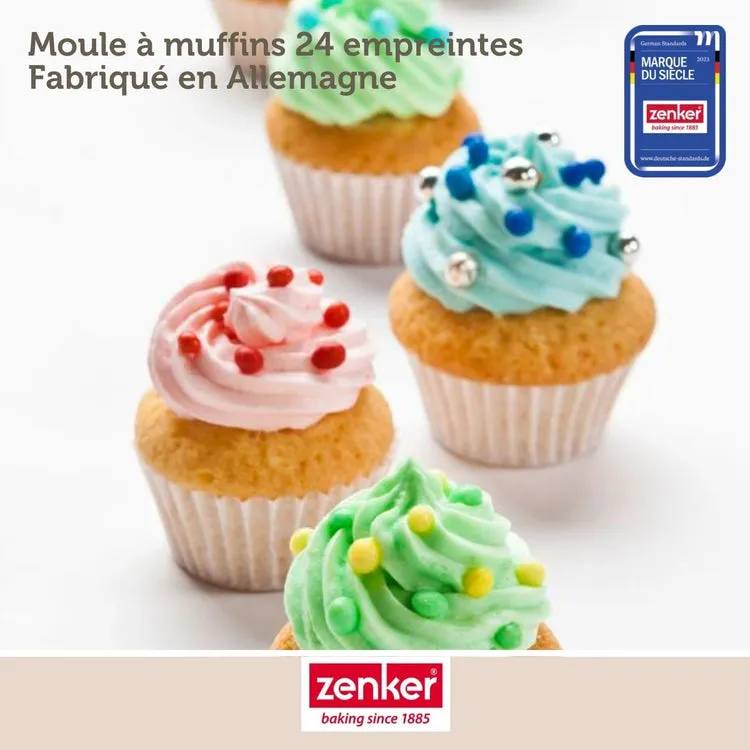 Moule à muffins 24 empreintes Zenker Black Metallic | Fackelmann France