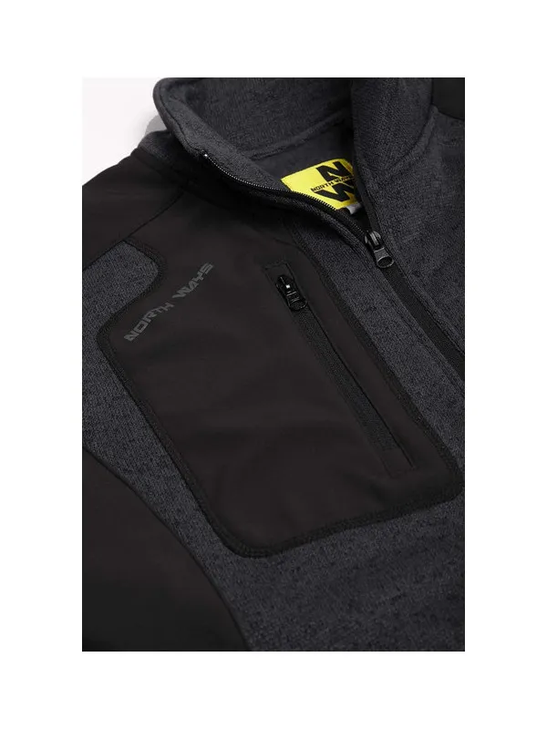 North Ways Grey Arsenal Fleece Mesh Work Jacket
