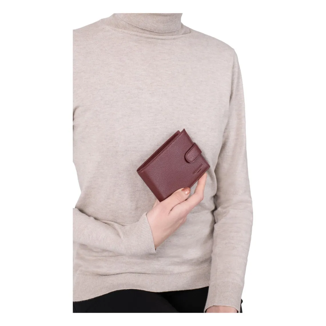 Italian Bifold Vachetta Leather Wallet Fuchsia Comfort | 3 Suisses