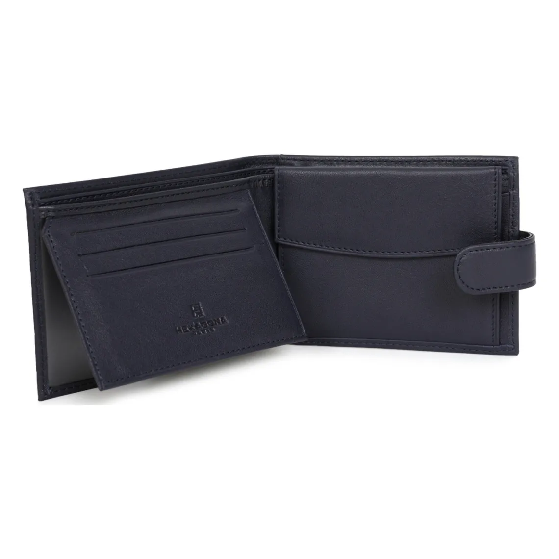 Italian Leather Wallet SOFT Navy Elsie | 3 Suisses