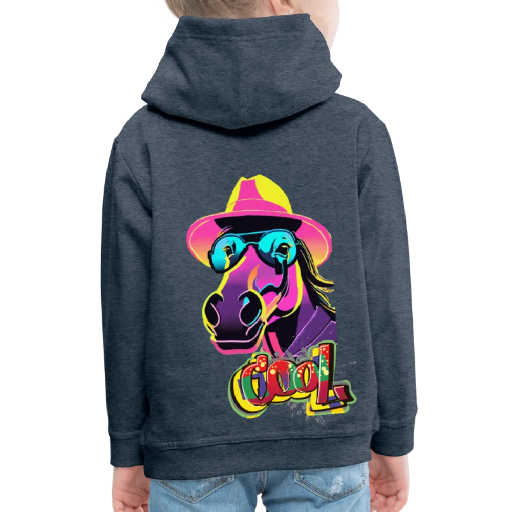 Pull à capuche Premium Enfant Cheval Cool
