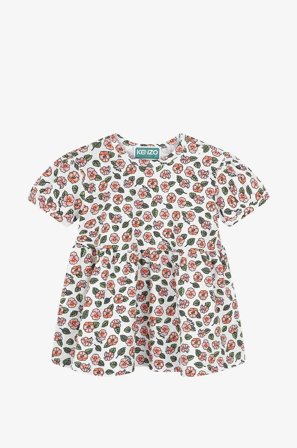 Robe bébé en coton à manches courtes Blossoms