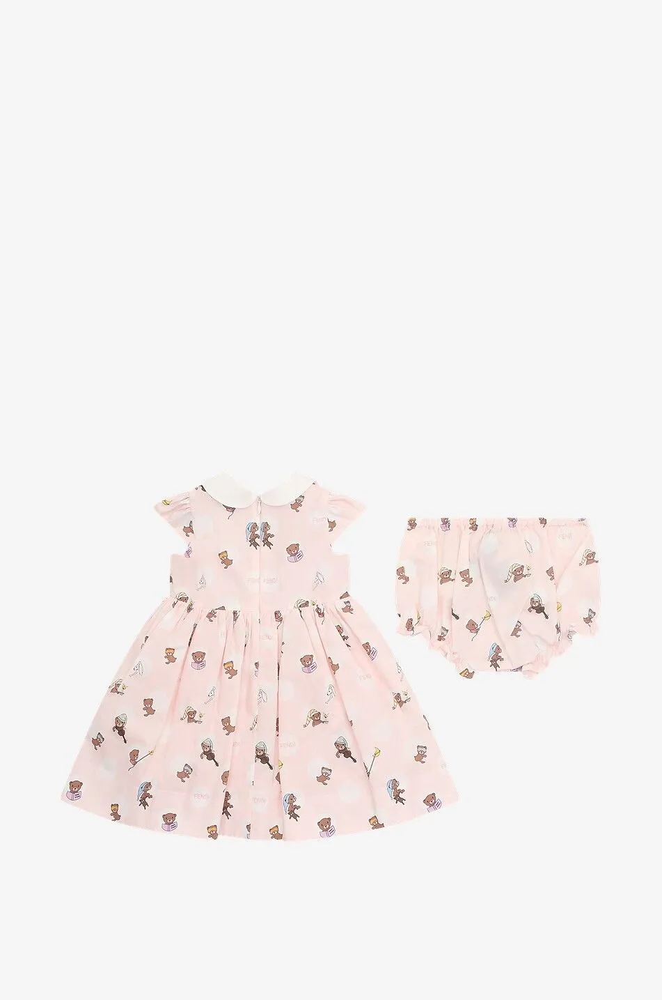 Robe bébé et bloomer en popeline Fendi Bear