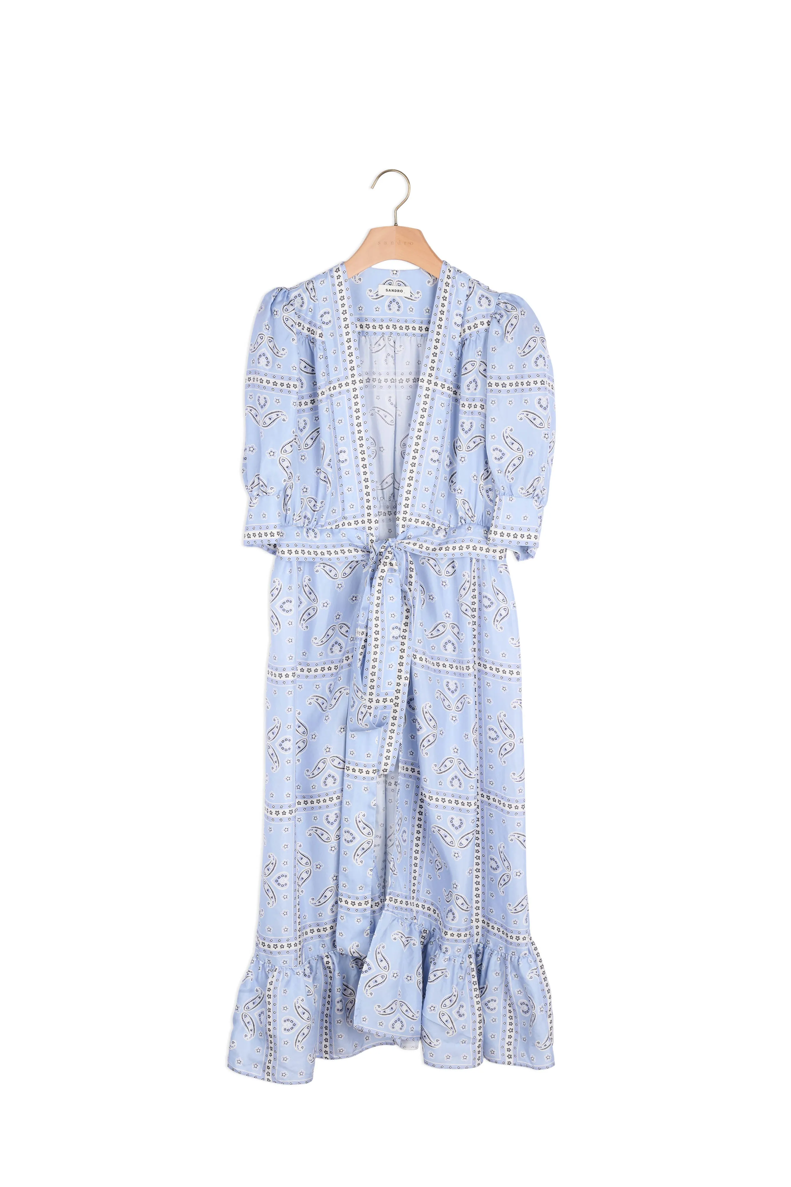 Robe longue portefeuille imprimé bandana