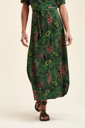 Robe portefeuille longue à imprimé végétal -  S/36