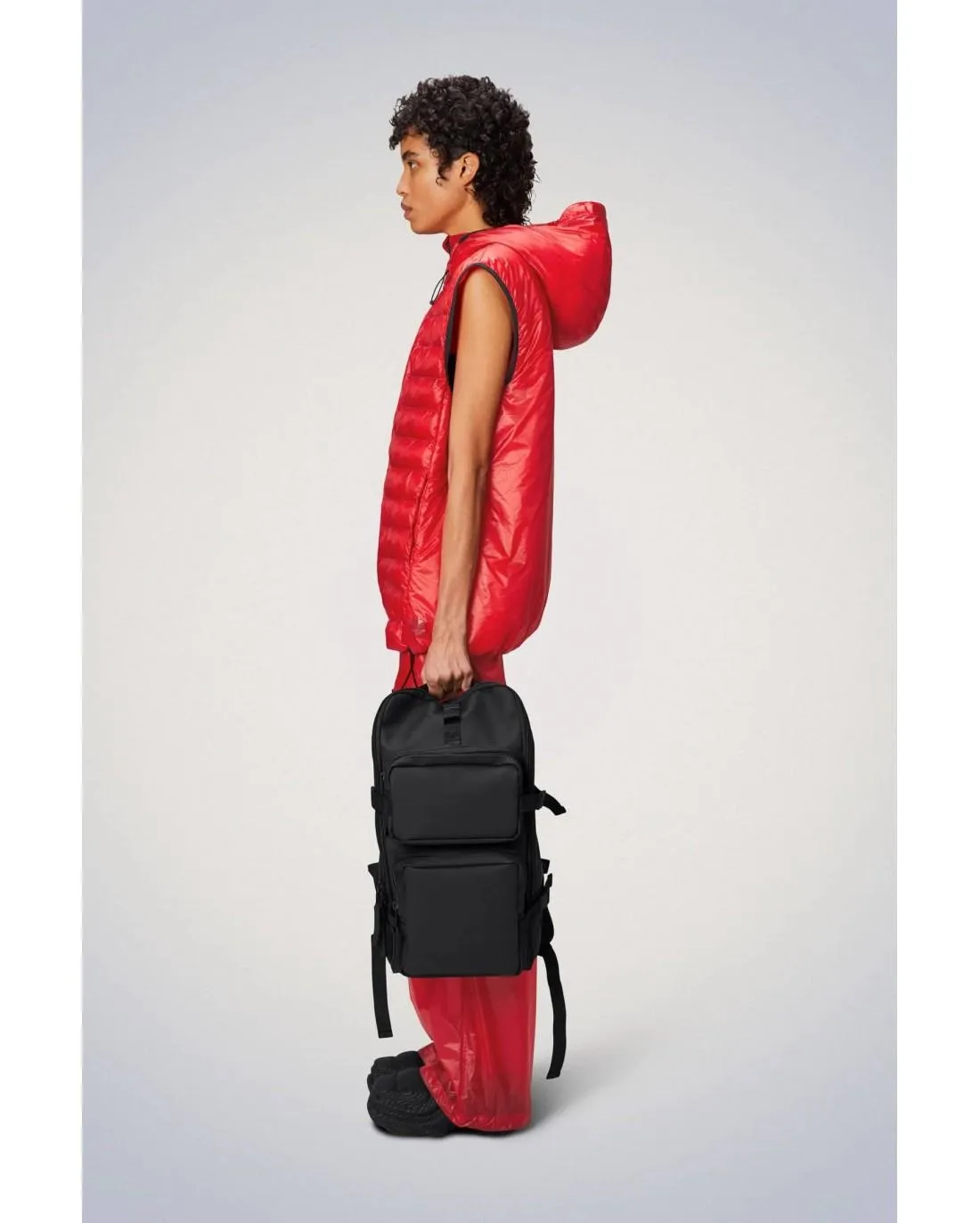 trail cargo backpack w3 black rains maman rouen