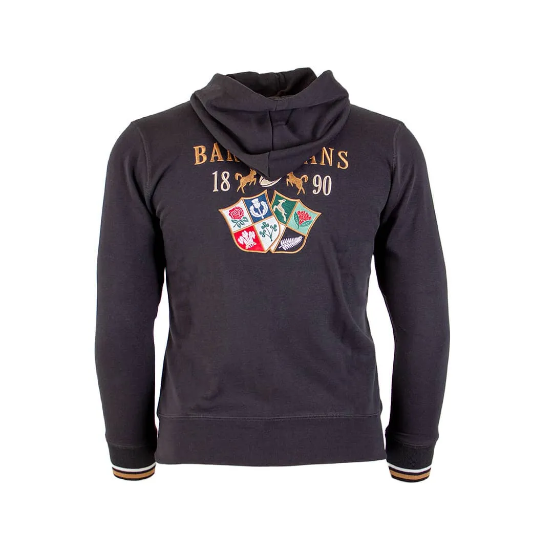Sweat à capuche full-zip noir Barbarians
