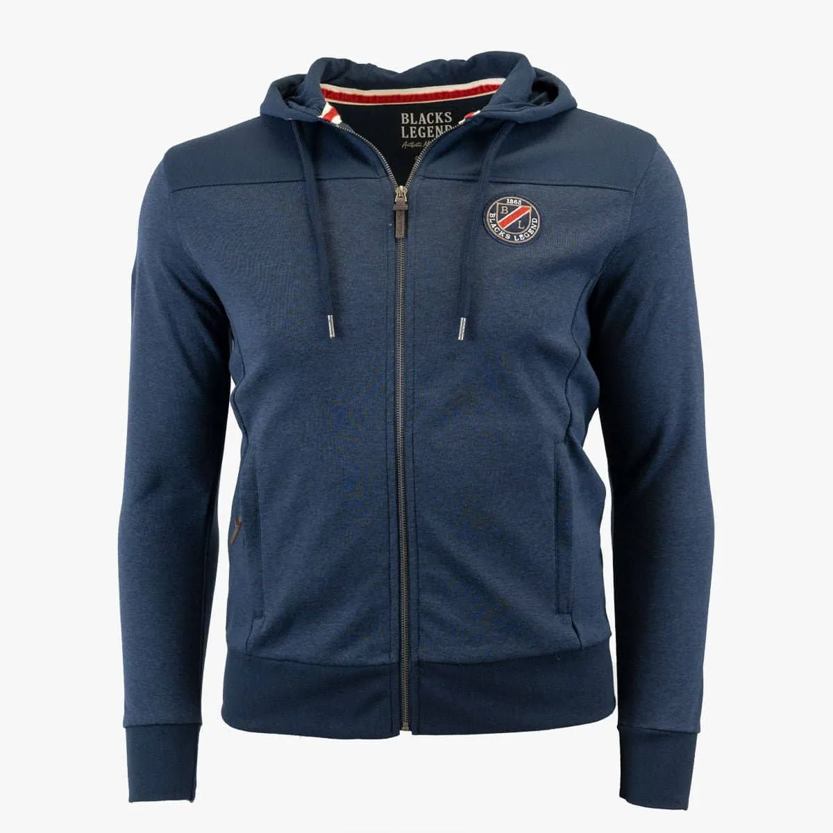 Sweat à capuche zippé bleu marine