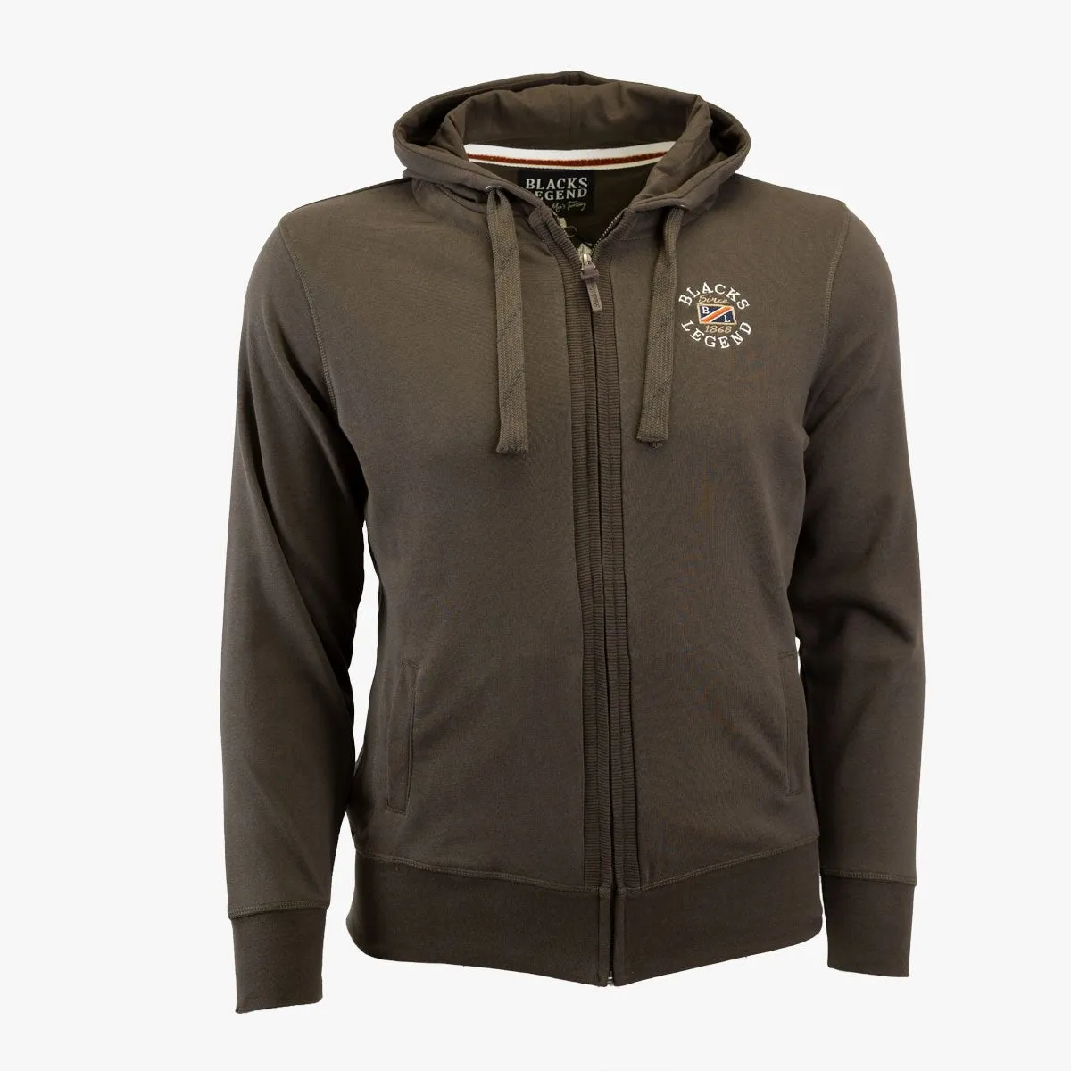 Sweat à capuche zippé kaki