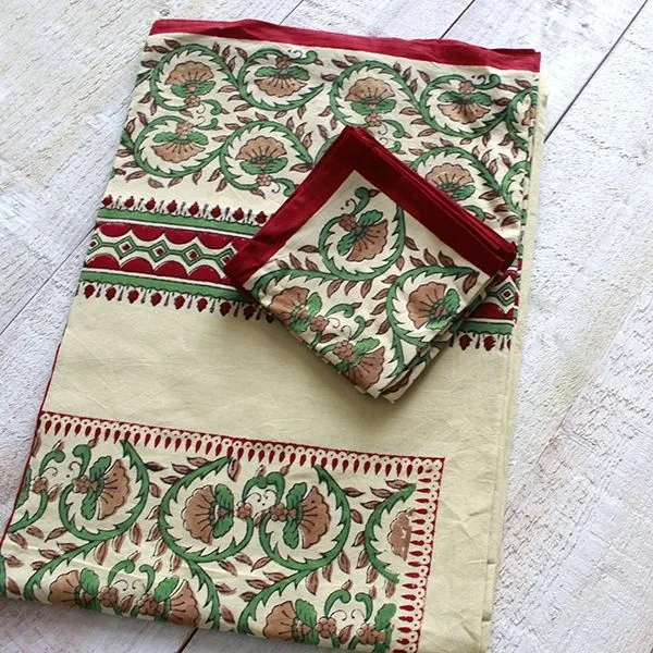 Tissus indiens artisanaux, nappes et serviettes par Pankaj e-boutique