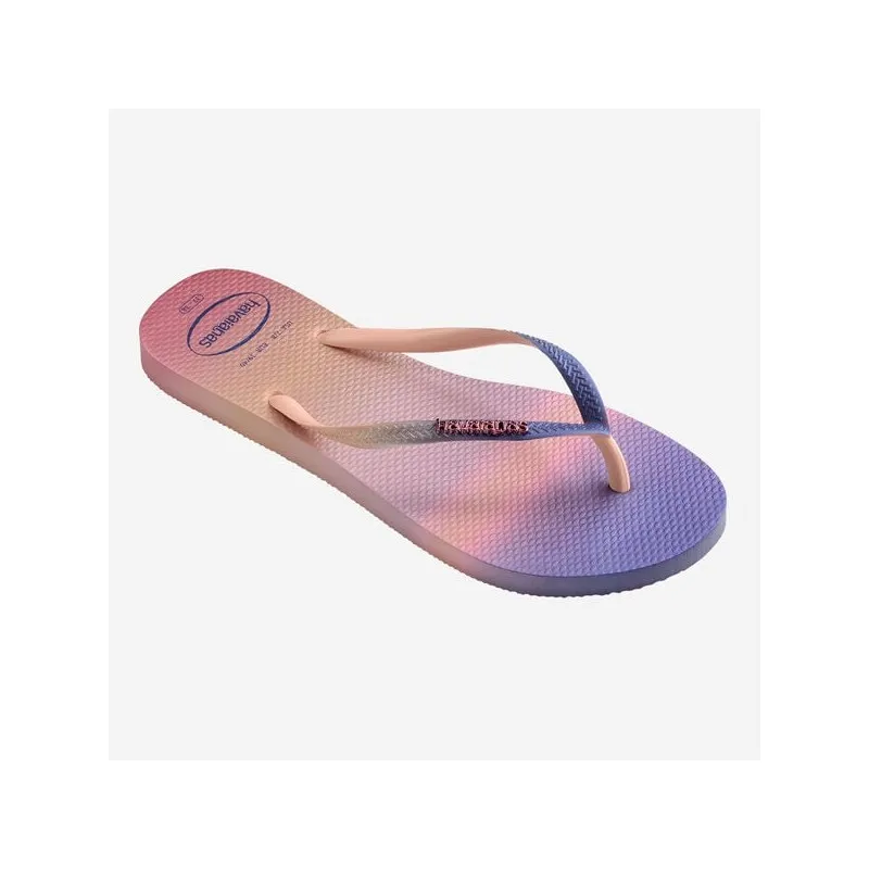 Tong femme Havaianas Tongs Slim Gradient Femme sunset / ballet rose