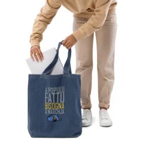 Tote bag en jean écologique A Populu Fattu