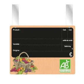 Trad'etiq primeur à pattes panière bio 20x15cm