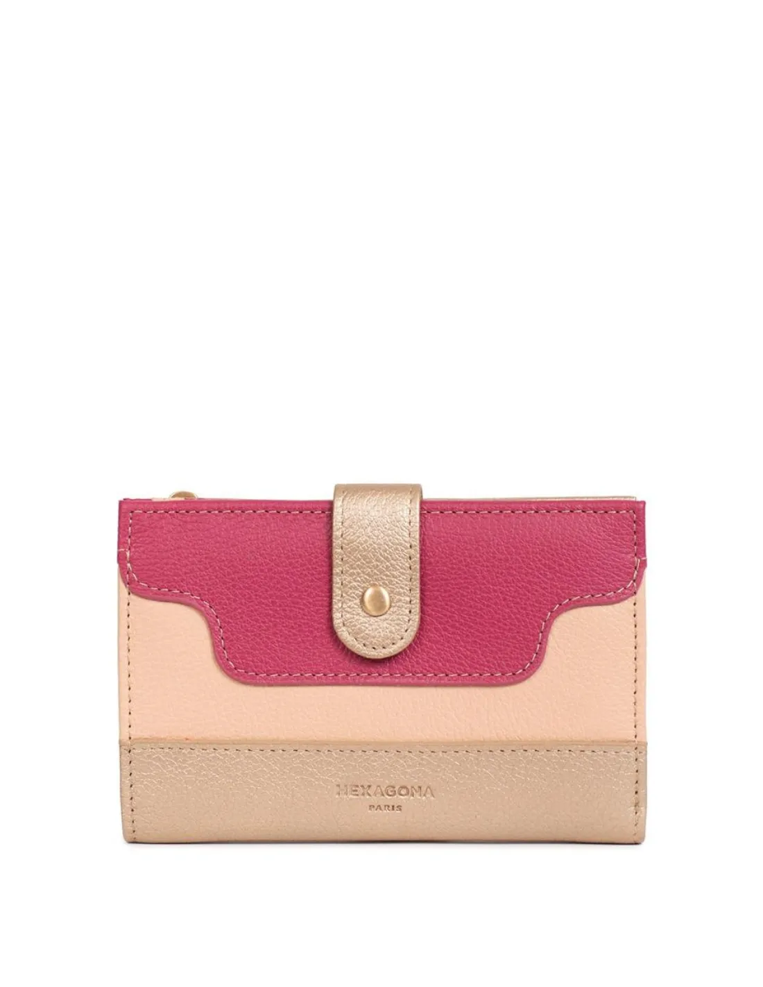 Trendy Hexagona Wallet in Fuchsia Color and Convenient Size