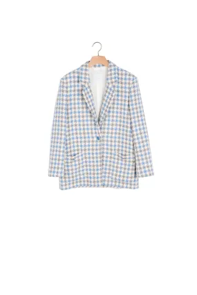 Veste tailleur en tweed pied de coq